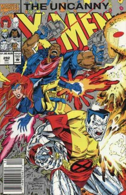 Uncanny X-Men 292 - Bishop - Colossus - Jean Grey - Guns - Marvel - Brandon Peterson