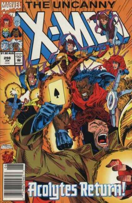 Uncanny X-Men 298 - Gambit - Card - X-men - The Uncanny - Marvel Comics - Brandon Peterson