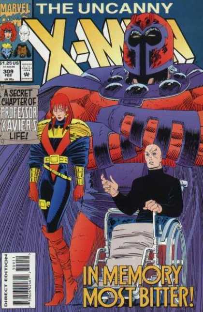 Uncanny X-Men 309 - Professor Xavier - Magneto - Redhead - Wheelchair - Memory - John Romita