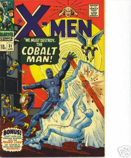 Uncanny X-Men 31 - Cobalt Man - Angel - Cyclops - Ray