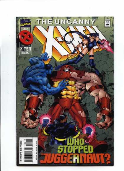 Uncanny X-Men 322 - Juggernaut - Psylocke - Beast - Bishop - Joe Madureira