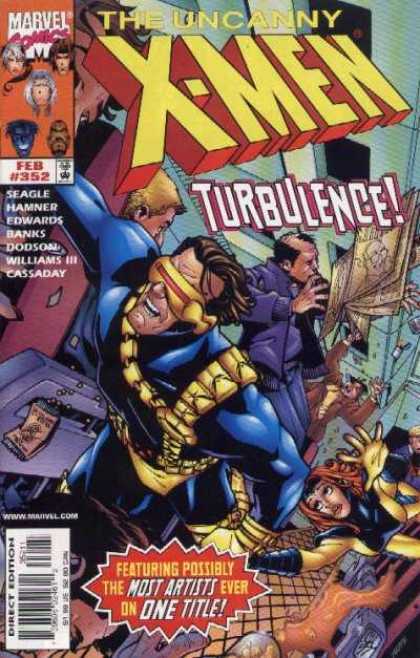 Uncanny X-Men 352 - Newspaper - X-men - Many Artists - Turbulence - Fighting