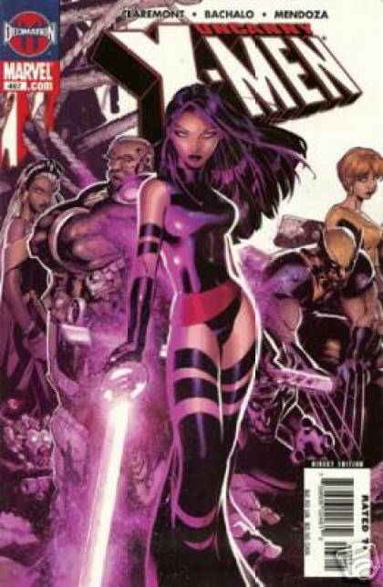 Uncanny X-Men 467 - Females - Weapons - Purple Clothes - Metal - Swords - Chris Bachalo