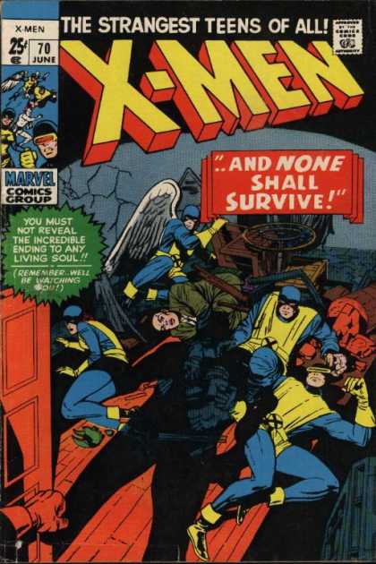 Uncanny X-Men 70 - Angel - Beast - Cyclops - Xavier - The Strangest Teens Of All - Dick Ayers, Jack Kirby