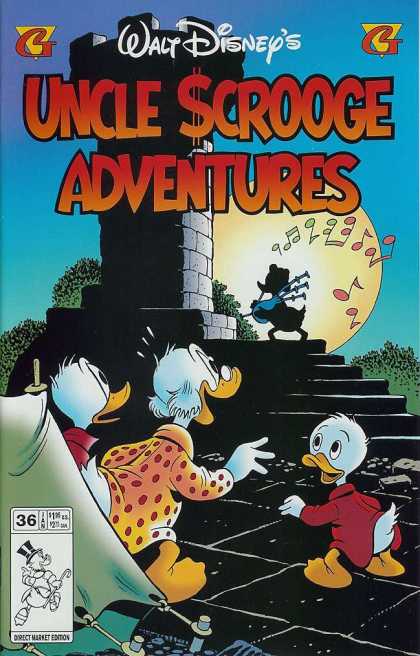 Uncle Scrooge Adventures 36 - Walt Disney - Bagpipes - Ducks - Tent - Full Moon