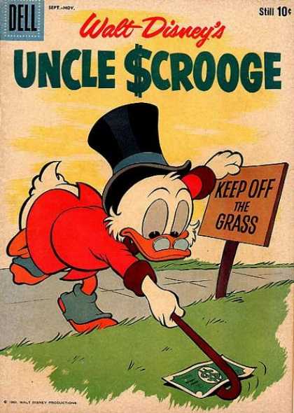 Uncle Scrooge 31 - Cartoon - Red - Duck - Road - Grass