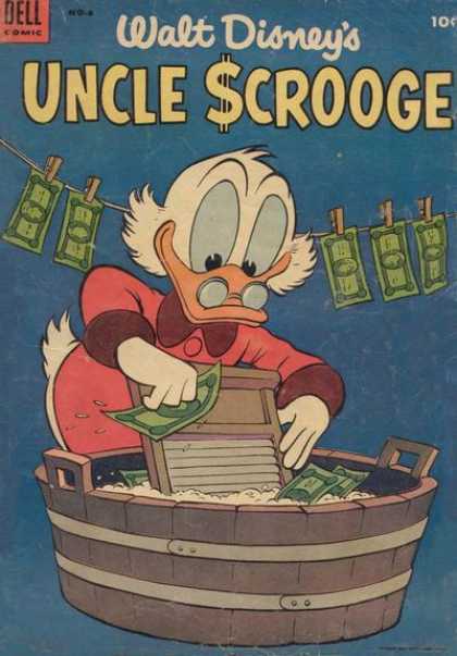 Uncle Scrooge 6 - Duck - Washing - Money - Laundry - Dollars