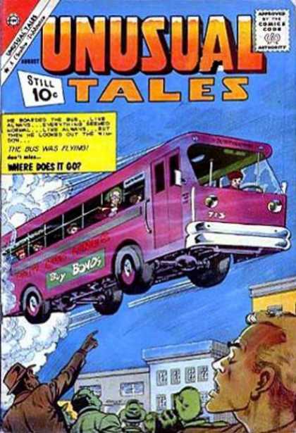 Unusual Tales 29 - Approved By The Comics Code - Bus - Man - House - Sky