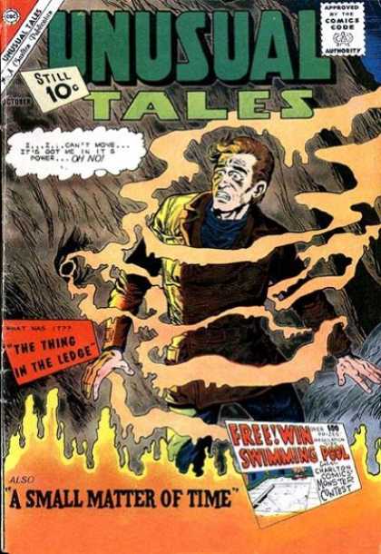 Unusual Tales 30 - 10 Cents - A Small Matter Of Time - The Thing In The Ledge - Comics Code Authority - Gas Fumes