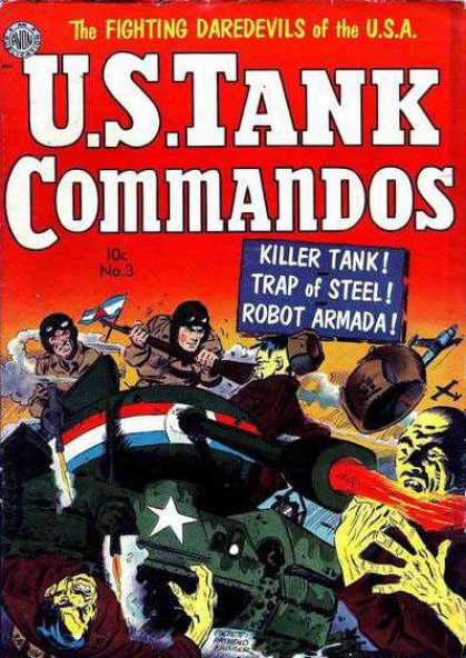 US Tank Commandos 3 - Robot Armada - Fighting Daredevil - Flag - Fighting Tank - Fighting Plane