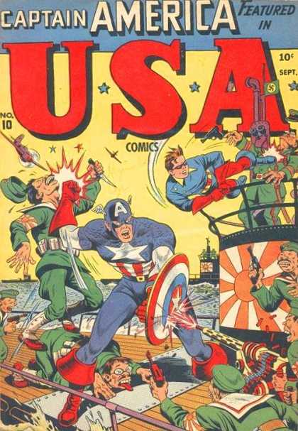 USA Comics 10 - Captain America - Sidekick - Patriotic - Japanese - Classic Comics
