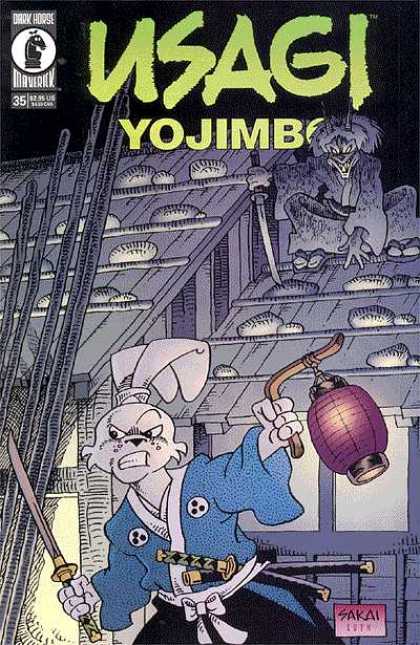 Usagi Yojimbo 35 - Rabbit - Sword - Katana - Lantern - Houses - Stan Sakai, Tom Luth