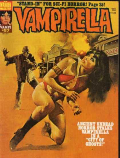 Vampirella 57 - Warren Magazine - Horror - Ancient Undead - City Of Ghosts - Fire