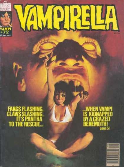 Vampirella 72 - Warren Magazine - Vampi 72 - White Bikini - Fangs - Black Hair