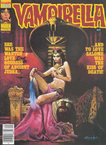 Vampirella 99 - Throne - Snake - Eqyptian Queen - Babe - Warren Magazine
