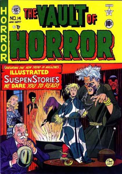 Vault of Horror 14 - Suspense Stories - Witch Doctor - Cauldron - Doll - Hat