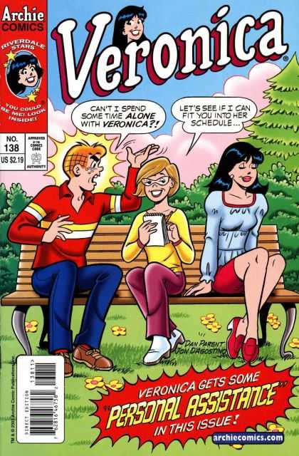 Veronica 138 - Archie Comics - Angry - Dialogue - Park Bench - Personal Assistance - Dan Parent, Jon D'Agostino