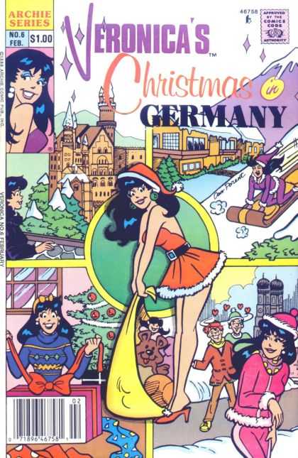 Veronica 6 - Comics Code Authority - Christmas In Germany - Santa Costume - Sled - Snow - Dan Parent