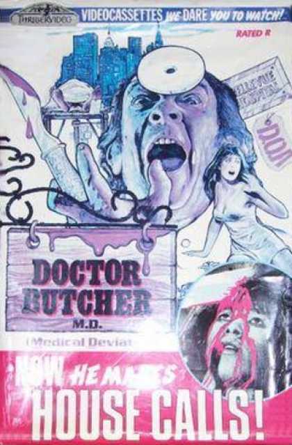 VHS Videos - Doctor Butcher M.d. Thrillervideo