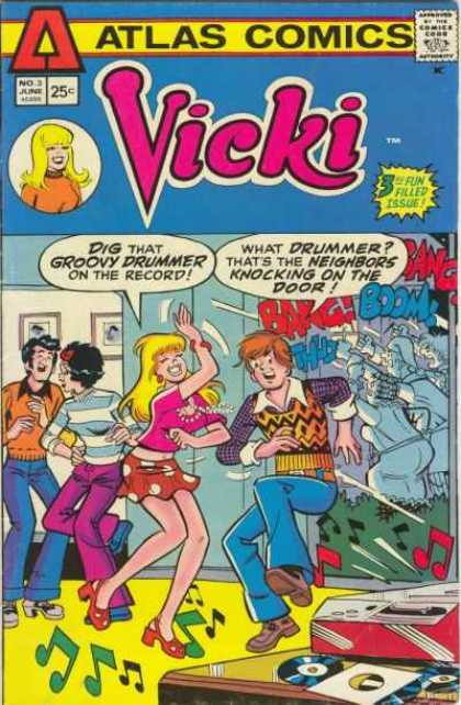 Vicki 3 - Atlas Comics - Comics Code Authority - Speech Bubble - Onomatopoeia - Blonde - Stan Goldberg