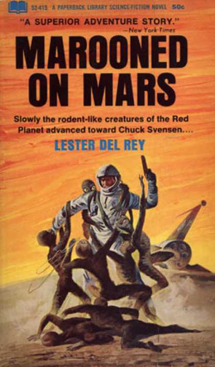 Vintage Books - Marooned On Mars - Lester Del Rey