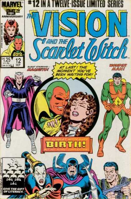 Vision and the Scarlet Witch 12 - Android - Child Birth - Cape - Weapons - Magneto