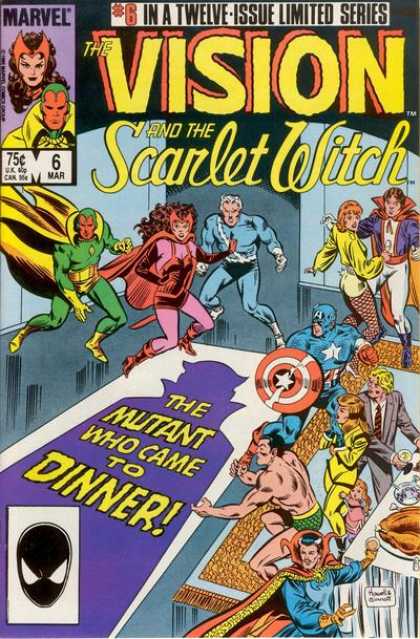 Vision and the Scarlet Witch 6 - 6 Limited Series - The Mutant Who Came To Dinner - Mar 6 - Captain America - Food On Dining Table