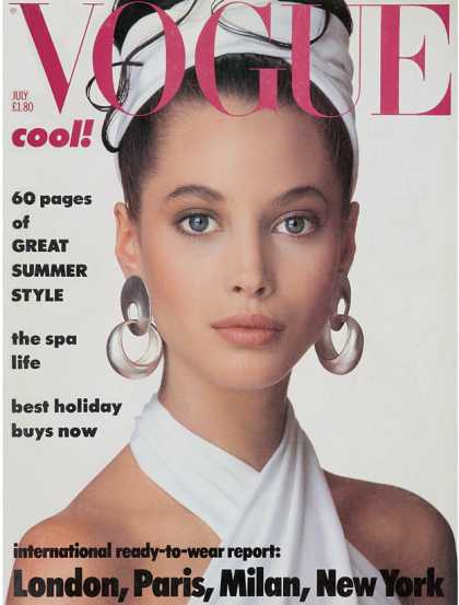 Vogue - Christy Turlington - July, 1986