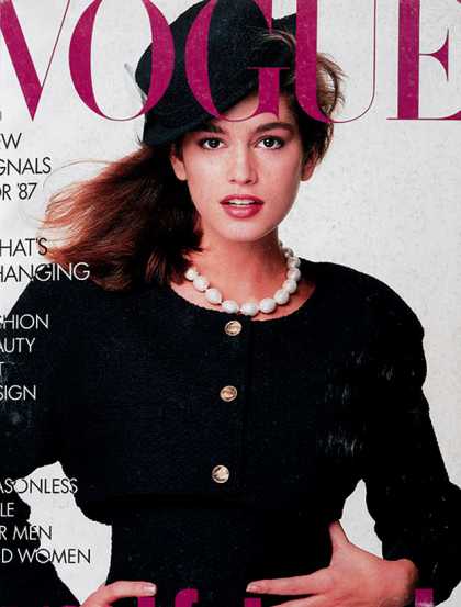Vogue - Cindy Crawford - January, 1987