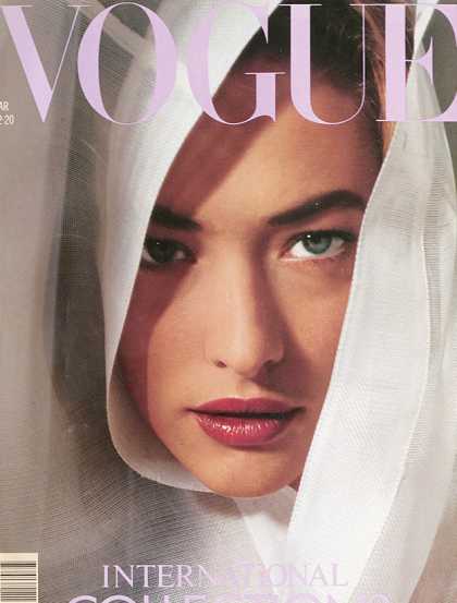 Vogue - Tatjana Patitz - March, 1989