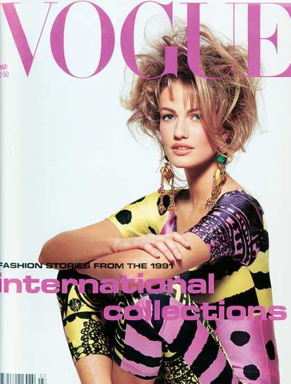 Vogue - Karen Mulder - March, 1991