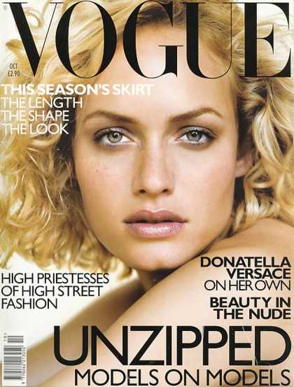 Vogue - Amber Valletta - October, 1998