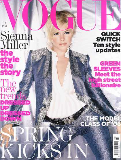 Vogue - Sienna Miller - February, 2006