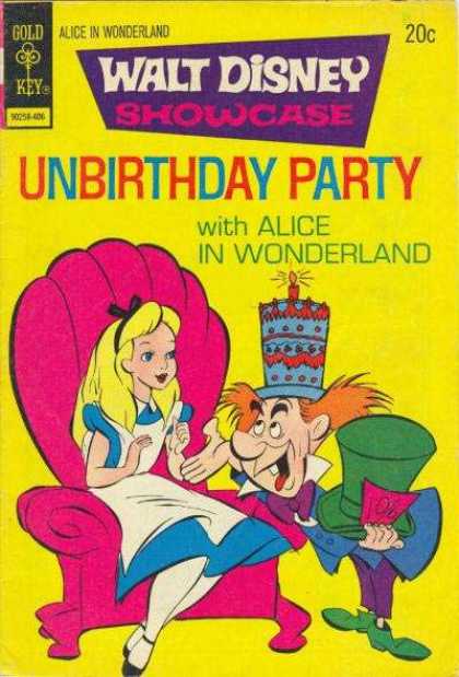 Walt Disney Showcase 22 - Alice - Pink Chair - Birthday Cake - Green Hat - Green Shoes