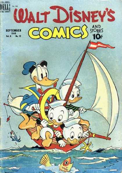 Walt Disney's Comics and Stories 108 - Dell - September - 10 Cents - Donald - Boat