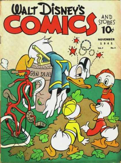 Walt Disney's Comics and Stories 14 - Donald - Duck - Sun Dial - Bike - Wreck