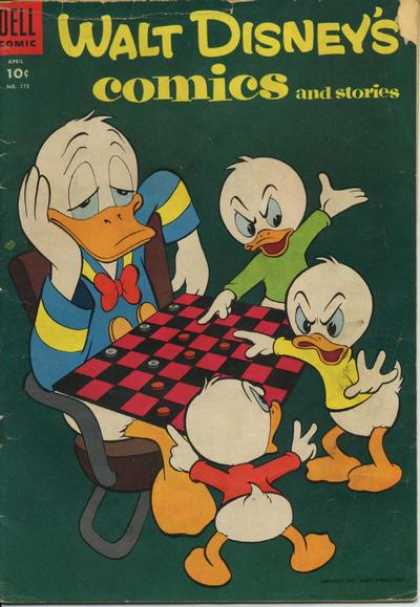 Walt Disney's Comics and Stories 175 - Dell - 10 Cents - Checkers - Donald - Nephews