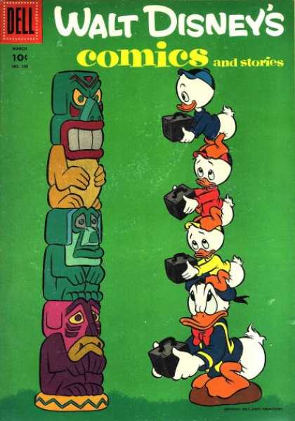Walt Disney's Comics and Stories 186 - Totem Pole - Donald Duck - Huey - Offerings - Black Box
