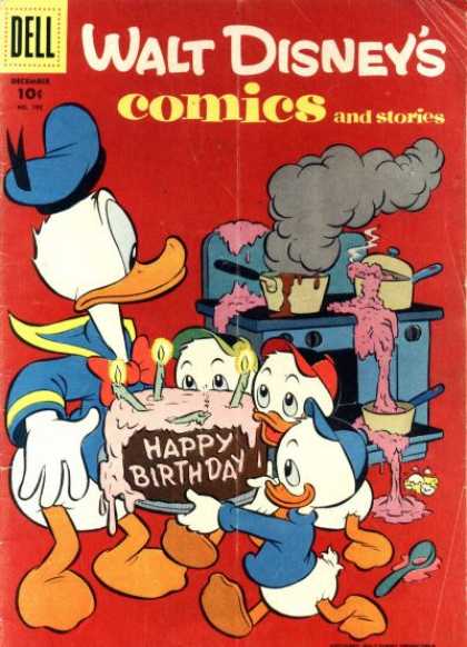 Walt Disney's Comics and Stories 195 - Oven - Cake - Donald - Birthday - Dough