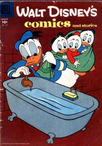 Walt Disney's Comics and Stories 215 - Huey - Duey - Luey - Donald - Dell