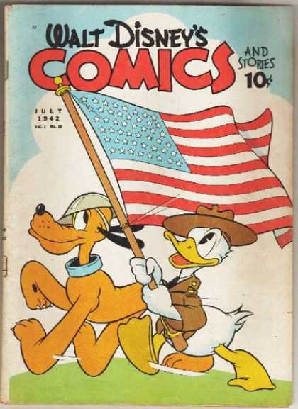 Walt Disney's Comics and Stories 22 - Flag - Flying Flag - Walking - Hat - Pet