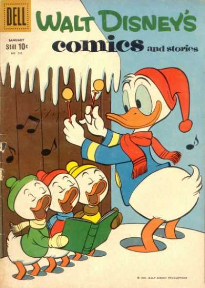 Walt Disney's Comics and Stories 232 - Dell - Donald Duck - Music Notes - Snow - Scarf