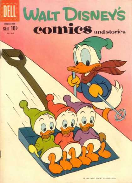 Walt Disney's Comics and Stories 243 - Donald Duck - Huey Dewey And Louie - Sleding - Disney - Donald Ducks Nephews