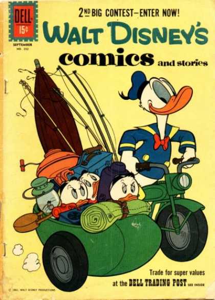 Walt Disney's Comics and Stories 252 - Dell - 2nd Big Contest - Enter Now - September - Donald Duck - Bike