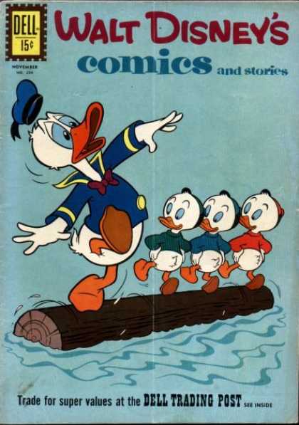 Walt Disney's Comics and Stories 254 - Donald Duck - Huey - Dewey - Louie - Log Rolling