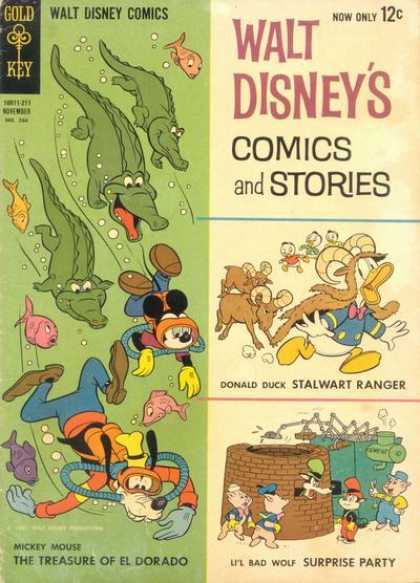 Walt Disney's Comics and Stories 266 - Gold Key - Mickey - Goofy - Donald Duck - Scuba Diving