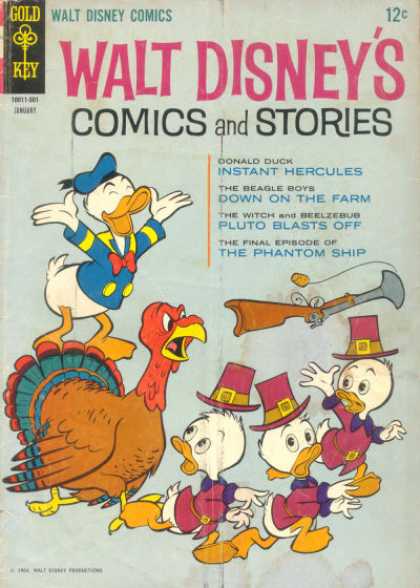 Walt Disney's Comics and Stories 292 - Duck - Turkey - Gun - Hunting - Pilgrim