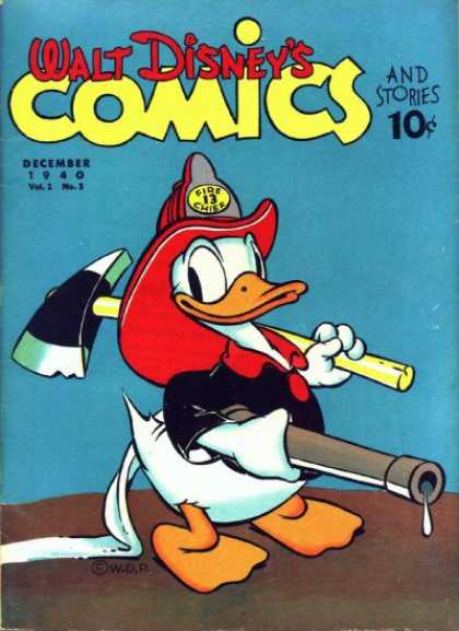 Walt Disney's Comics and Stories 3 - Donald Duck - December 1949 - Vol 2 - No 3 - Fireman