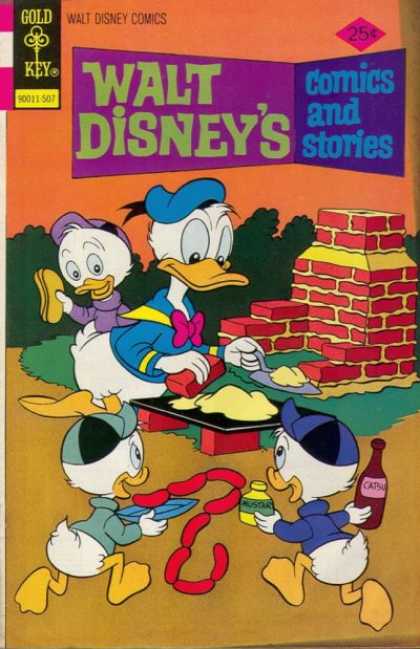 Walt Disney's Comics and Stories 418 - Donald - Ducks - Bread - Gold Key - Running Ducks