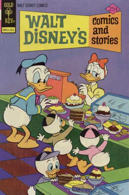 Walt Disney's Comics and Stories 422 - Gold Key - Donald Duck - Dafne - Cake - Ice Cream